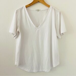 Z Supply White V-Neck Short Sleeve T-shirt